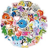50 schattige dieren stickers - Schattige stickers voor kinderen - Stickers voor laptop, muur, journal, etc.