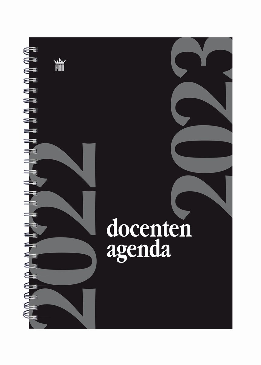 Agenda 2022-2023 ryam docenten spiraal a4 zwart