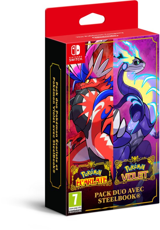 Pokémon Écarlate & Violet - Nintendo Switch - Steelbook Duopack - Franse Editie