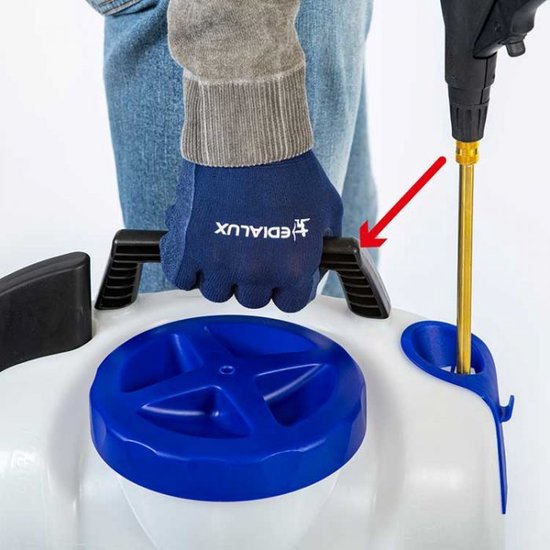 Edialux Rugsproeier 18 liter met drukmeter, Topaz 18 Drukspuit van Merkloos	 — afbeelding 3