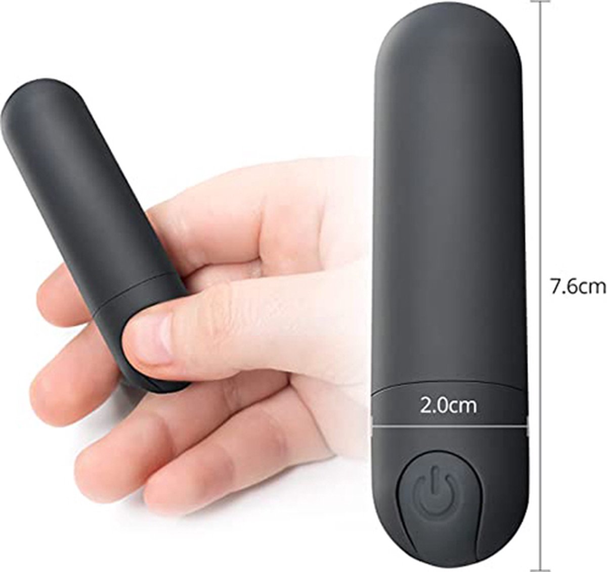 Erovibes Deborah - Mini Vibrator - Bullet Vibrator - Clitoris Stimulator - 8 Cm - Zwart