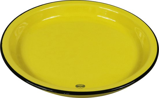 CABANAZ - bord, keramiek, LARGE PLATE, doorsnede 27 cm, geel