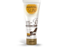 Gerovital zonnebrandcrème - Zonnecreme met SPF50 - zonnebrand voor voor het hele lichaam - zonbescherming - voorkomt huidveroudering - organic filters - waterbestendig - ook voor kinderen - 100ml- sunscreen