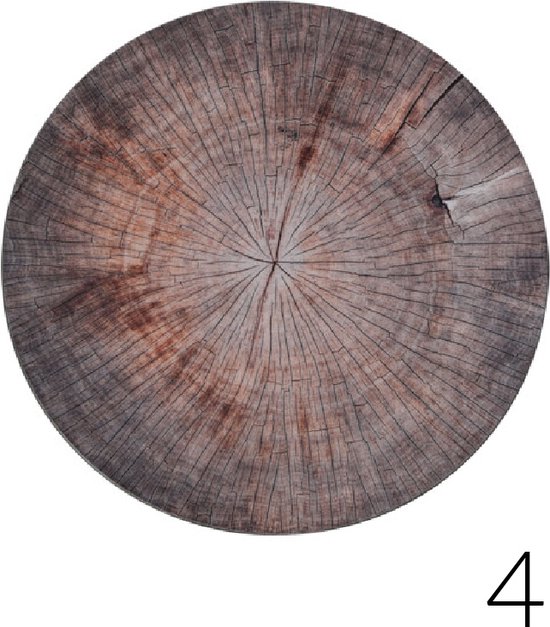 Inge-glas Ilex Decoratiebord, kerstbord, 33 cm, kunststof, rond, rood, goud, decoratief bord, tafeldecoratie, decoratieve schaal, woonkamerdecoratie, bloemen Kerstmis