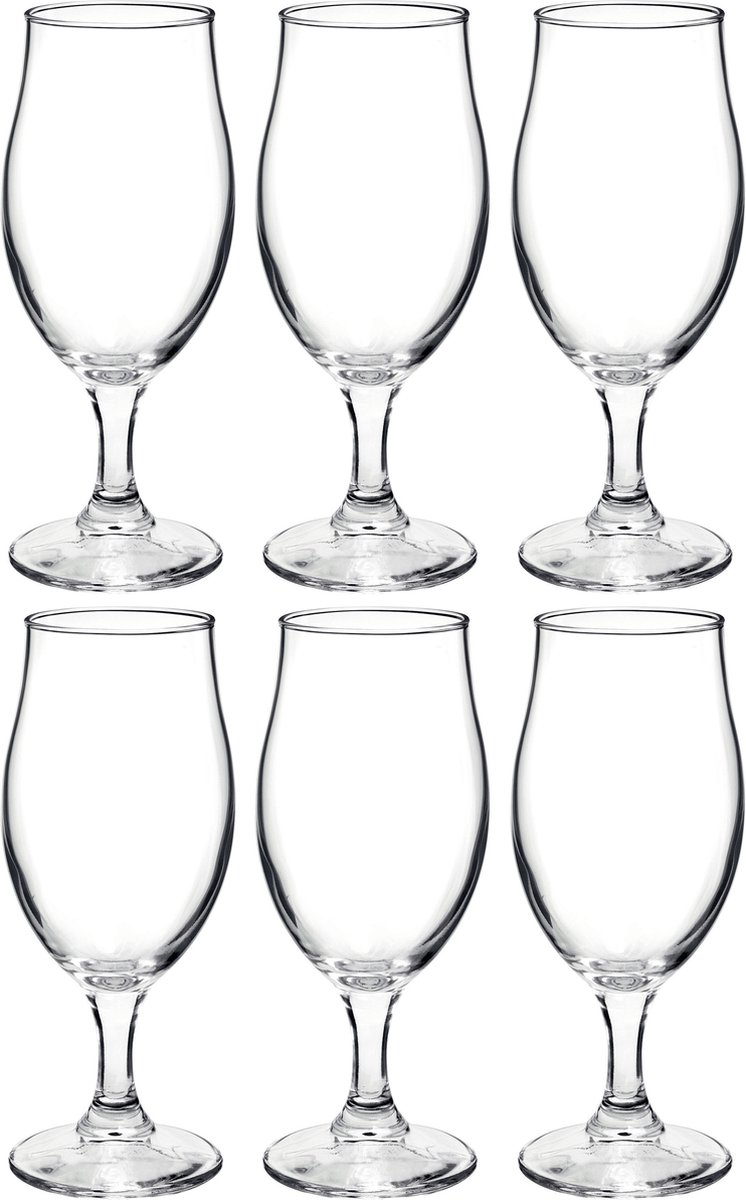 6x Stuks luxe bierglazen speciaalbier 260 ml - Bierglazen - Glazen voor speciaalbier