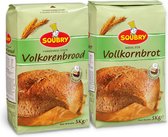 Soubry Volkoren broodbakmix - 5 Kg verpakkingen - grootverpakking van 2 stuks