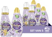 Robijn Perfect Match Spa Sensation Wasmiddel en Wasverzachter Pakket - 5 stuks - Voordeelverpaking