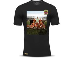 Go Ahead Eagles t-shirt Retro - Maat XL - Fashion voetbalshirt - Heren - Zwart - Regular fit