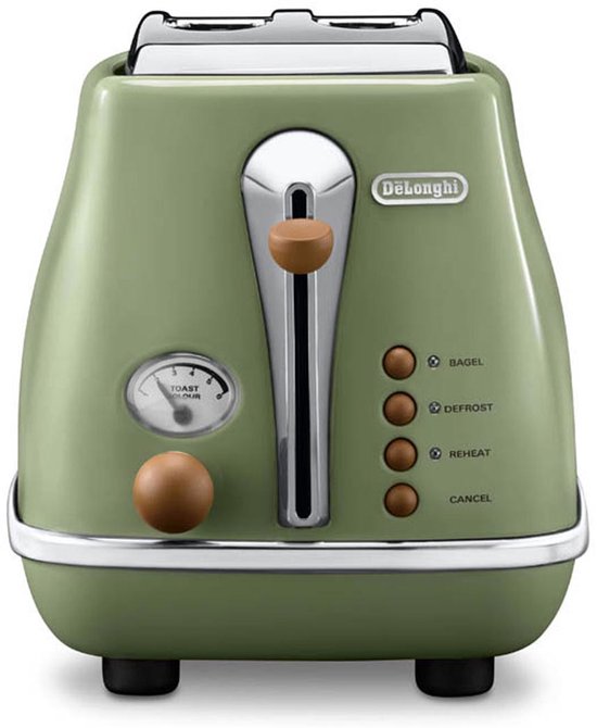 De'Longhi Broodrooster Icona Vintage - 2 sneetjes - Groen - 900W