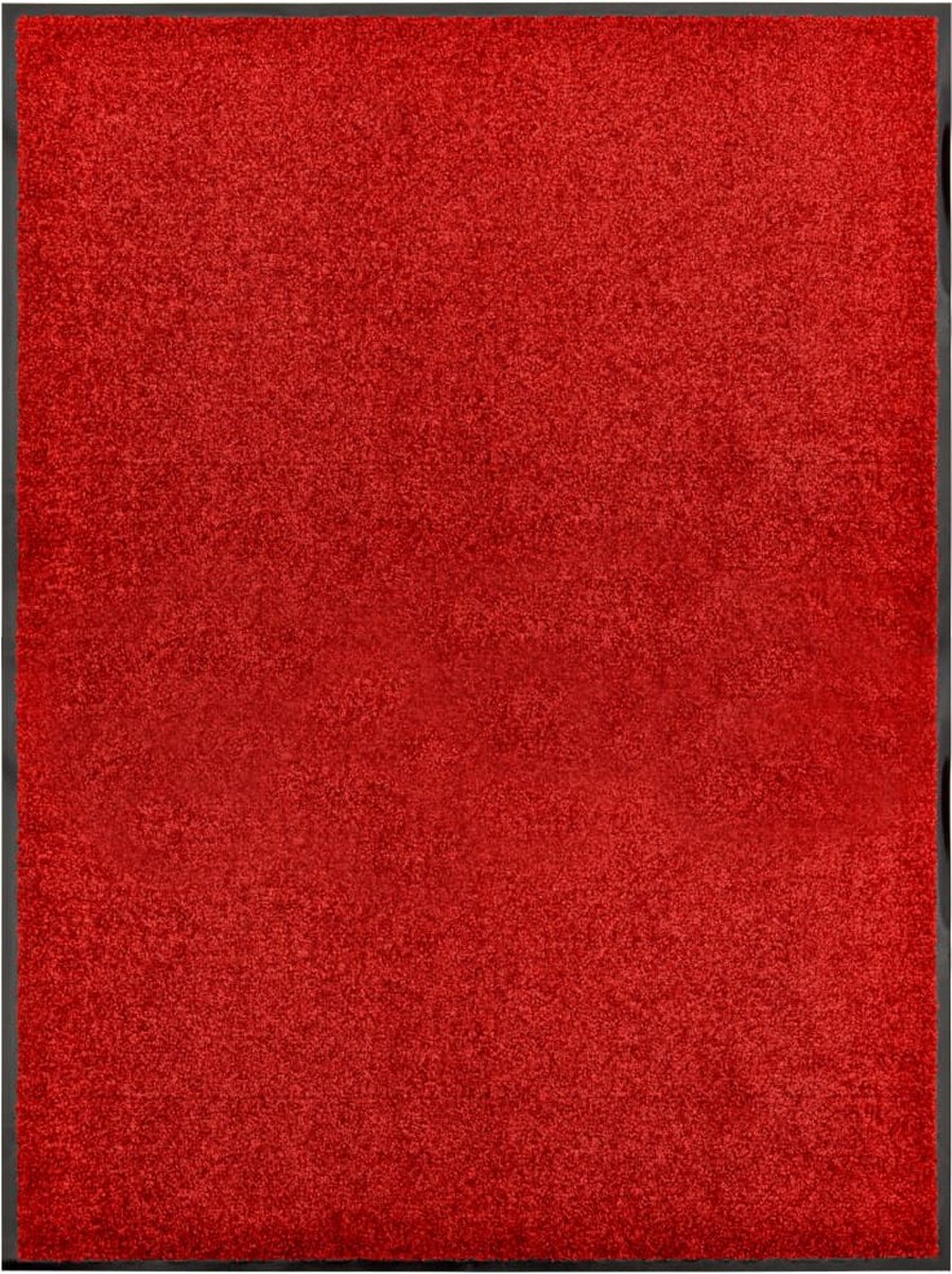 VidaLife Deurmat wasbaar 90x120 cm rood