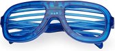 Freaky Glasses - Lunettes à obturateur LED basic - Lunettes festival - Eclairage LED - 3 Modes - Plastique - bleu