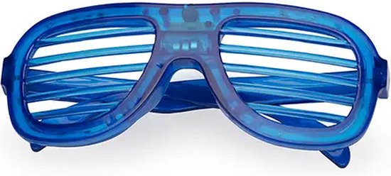 Freaky Glasses® - LED shutter bril basic - lichtgevende bril - LED brillen - Feestbril - Party - Festival - Rave - blauw