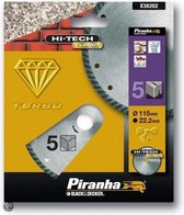 Piranha Diamantblad met turbo rand, 115mm. - nr. 5 HI-TECH X38202