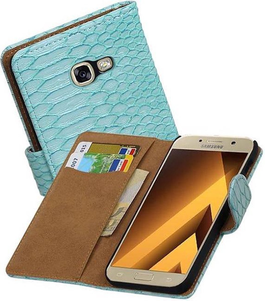 Slang Bookstyle Hoes - Geschikt voor Samsung Galaxy A3 2017 A320F Turquoise