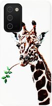 ADEL Siliconen Back Cover Softcase Hoesje Geschikt voor Samsung Galaxy A03s - Giraf