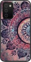 ADEL Siliconen Back Cover Softcase Hoesje Geschikt voor Samsung Galaxy A03s - Mandala Bloemen Rood