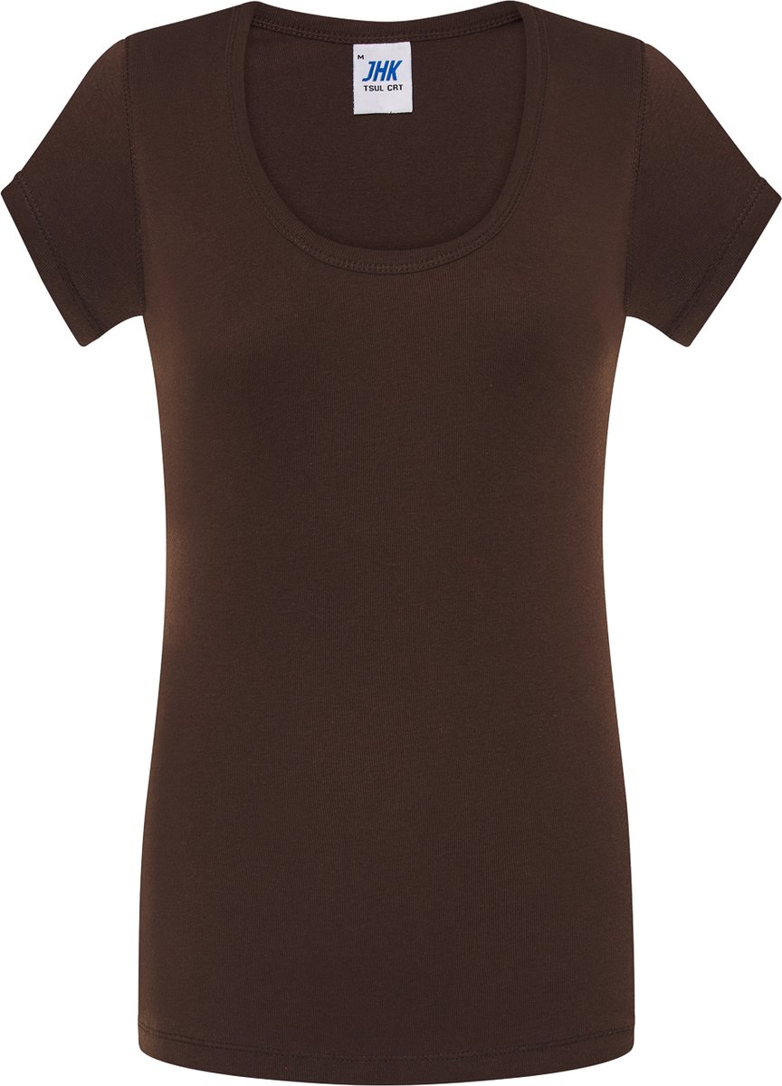 5-pack dames T-shirt Creta chocolate L