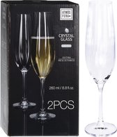 Atmos Fera - Flûtes à Champagne - 260ml - 2 pièces - cristal