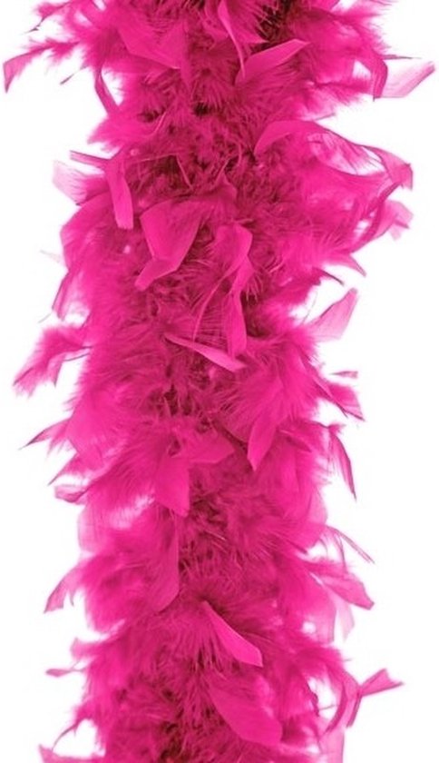 Verkleed of decoratie veren Boa - fuchsia roze - 45 gram - 180 cm - niet brandvertragend