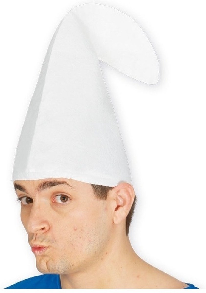 Witte kaboutermuts/dwergenmuts - volwassenen - puntmuts | Fun en Feest