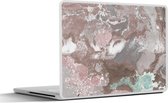 Laptop sticker - 14 inch - Roze - Graniet - Keien - 32x5x23x5cm - Laptopstickers - Laptop skin - Cover