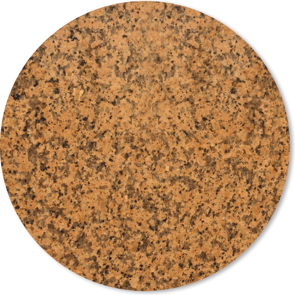 Muismat rond 30x30 cm - Mousepad Oranje - Zwart - Keien - Graniet print - Ronde muismatten