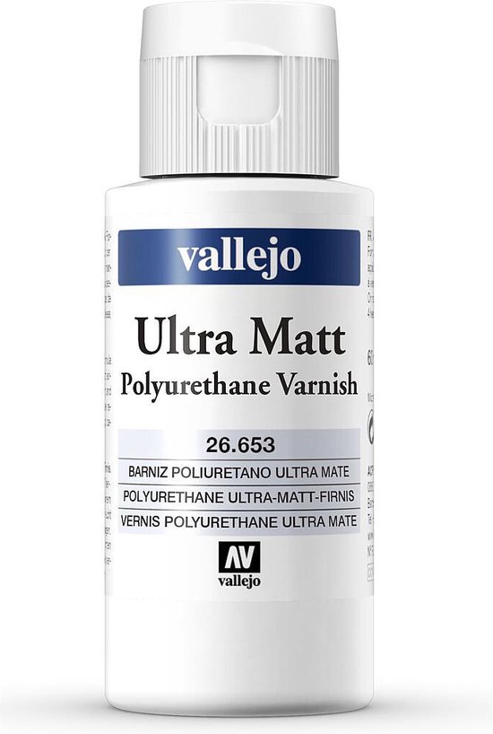 Vallejo 26653 Ultra Matt Polyurethane Varnish - 60ml Verf flesje | bol