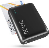 Douxe Mini Fast Charge PD 10.000 m.A.h. - Powerbank 18W Dual 3.0A - Snellaad Power bank - USB-C en USB-A - Met kabel