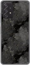 Geschikt voor Samsung galaxy a73 hoesje - Marmer print - Glitter - Goud - Zwart - Patronen - Siliconen Telefoonhoesje