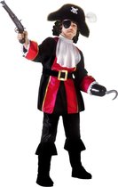 Widmann - Kapitein Haak Kostuum - Woeste Kapitein Haak Kind Kostuum Jongen - Rood, Zwart - Maat 128 - Carnavalskleding - Verkleedkleding