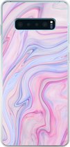 Geschikt voor Samsung Galaxy S10 Lite hoesje - Marmer print - Kleuren - Pastel - Siliconen Telefoonhoesje