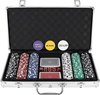 Iso Trade Complete poker set met 300 chips in een aluminium koffer voor ultiem thuispokeren. Inclusief kaarten en dobbelstenen voor een perfecte spelavond!