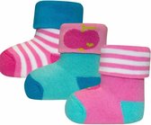 Set van 3 paar new born baby sokjes van Graziela/ Ewers - roze/blauw