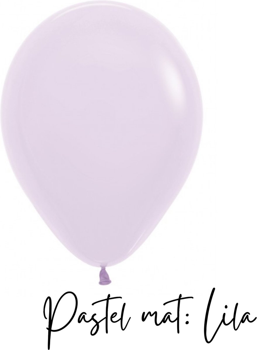 5x latex ballon: pastel mat lila