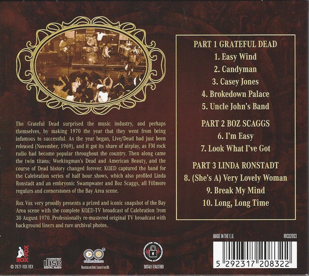 Live In San Francisco 1970, The Grateful Dead | Muziek | bol