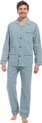 Robson Heren pyjama katoen knoopsluiting - 512 - 62 - Blauw