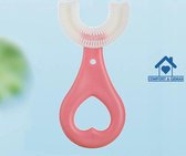 Tandenborstel voor kind en peuter - Eenvoudig, hygiënisch en de oplossing voor tandenpoetsen bij kinderen - BPA vrij – ROZE