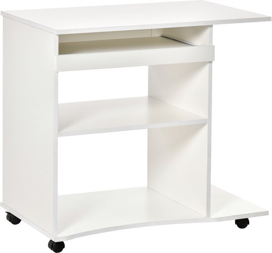 HOMCOM Opklapbaar bureau met opbergplank en tas, 80 cm