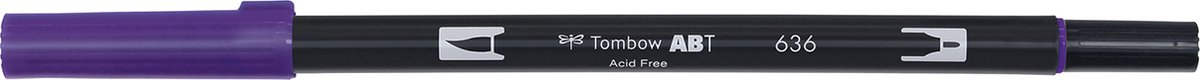 Tombow Brush pen - ABT 636 - Dual Brushpen - Imperial Purple - Paars — afbeelding 2