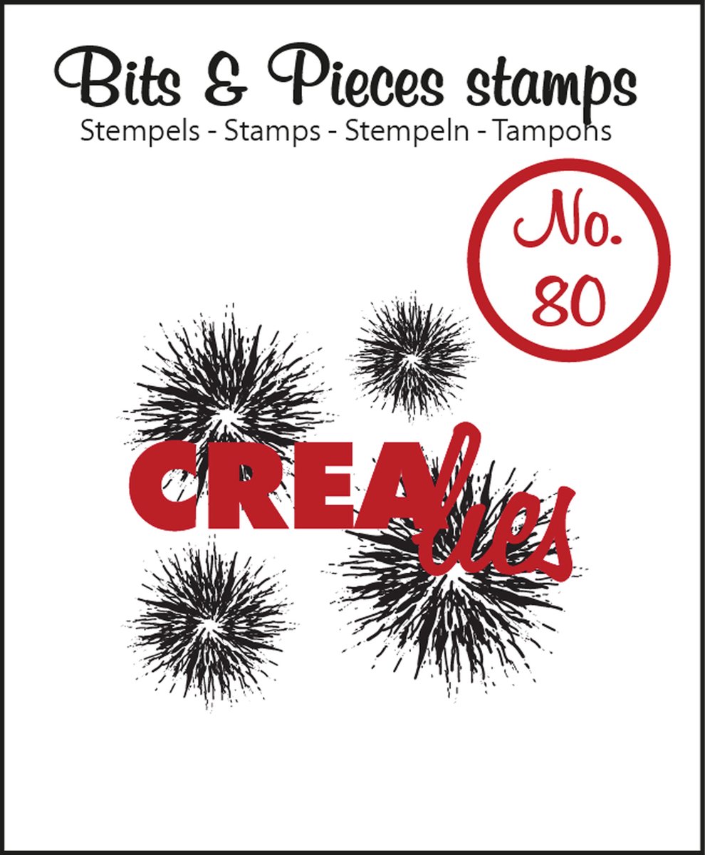 Crealies Bits & Pieces stempel no.80 Grunge Cirkels extra
