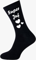 LBM - Super juf sokken 1 paar - maat 37/41 - zwart