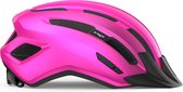 MET Downtown Fietshelm Mannen & Vrouwen – Fietshelm Racefiets Volwassenen – E-Bike – Trekking – Maat S/M (52-58cm) – Pink Glossy (Roze)