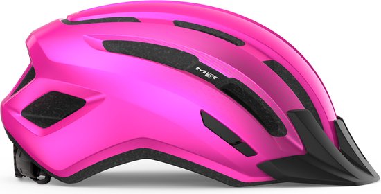 Foto: Met downtown fietshelm mannen vrouwen fietshelm racefiets volwassenen e bike trekking maat s m 52 58cm pink glossy roze 