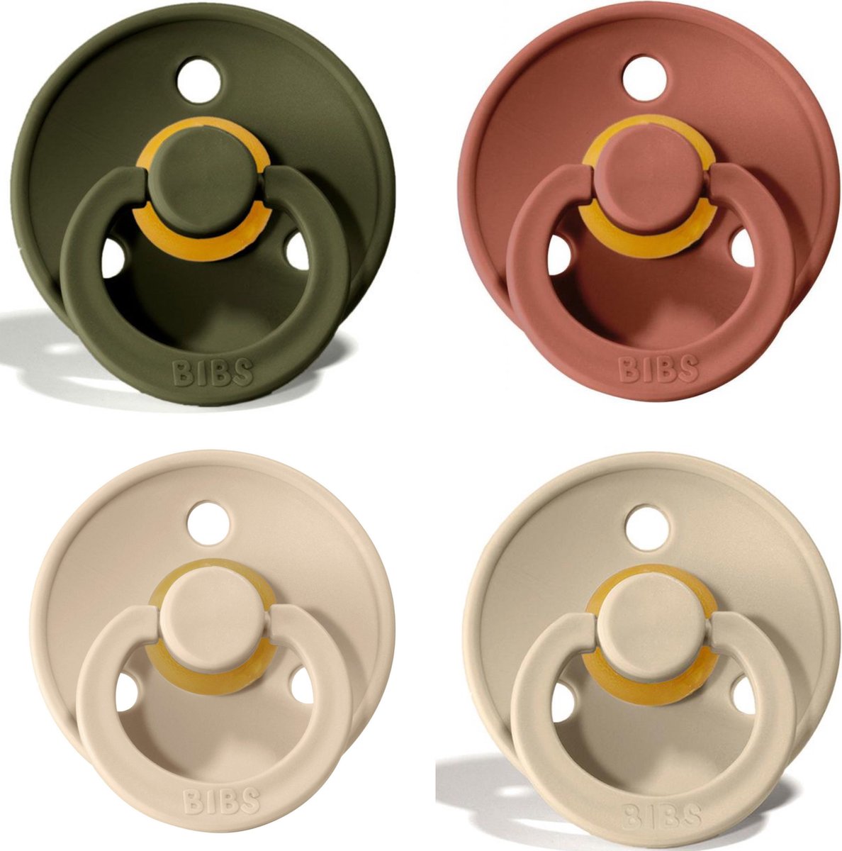 Bibs fopspeen - maat 3 18-24 maanden - 4 stuks - Woodchuck, Hunter Green, Vanilla - Peach Bibs fopspeen - maat 3 18-24 maanden - 4 stuks - Woodchuck, Hunter Green, Vanilla - Peach