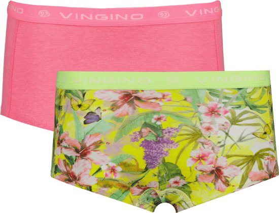 Vingino - Hipster Flower Neon 2 Pack - Maat: 104-116