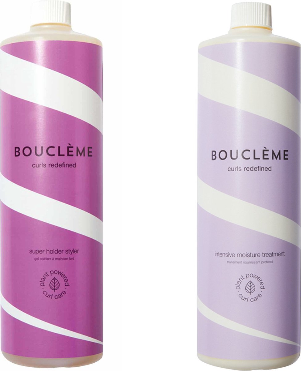BOUCLÈME INTENSIVE MOISTURE TREATMENT & BOUCLÈME SUPER HOLD STYLER 1L exl pomp