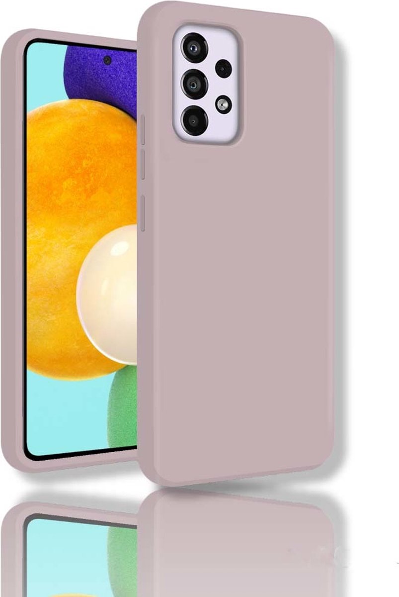 oTronica Hoesje Geschikt Voor Samsung Galaxy A53 backcover liquid siliconen hoesje - Licht Roze