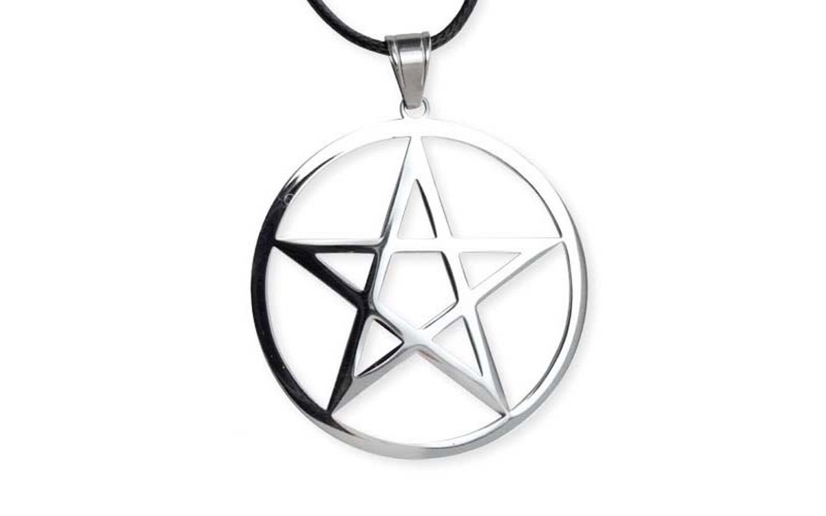 etNox - pendant Plain Pentagram - Stainless steel