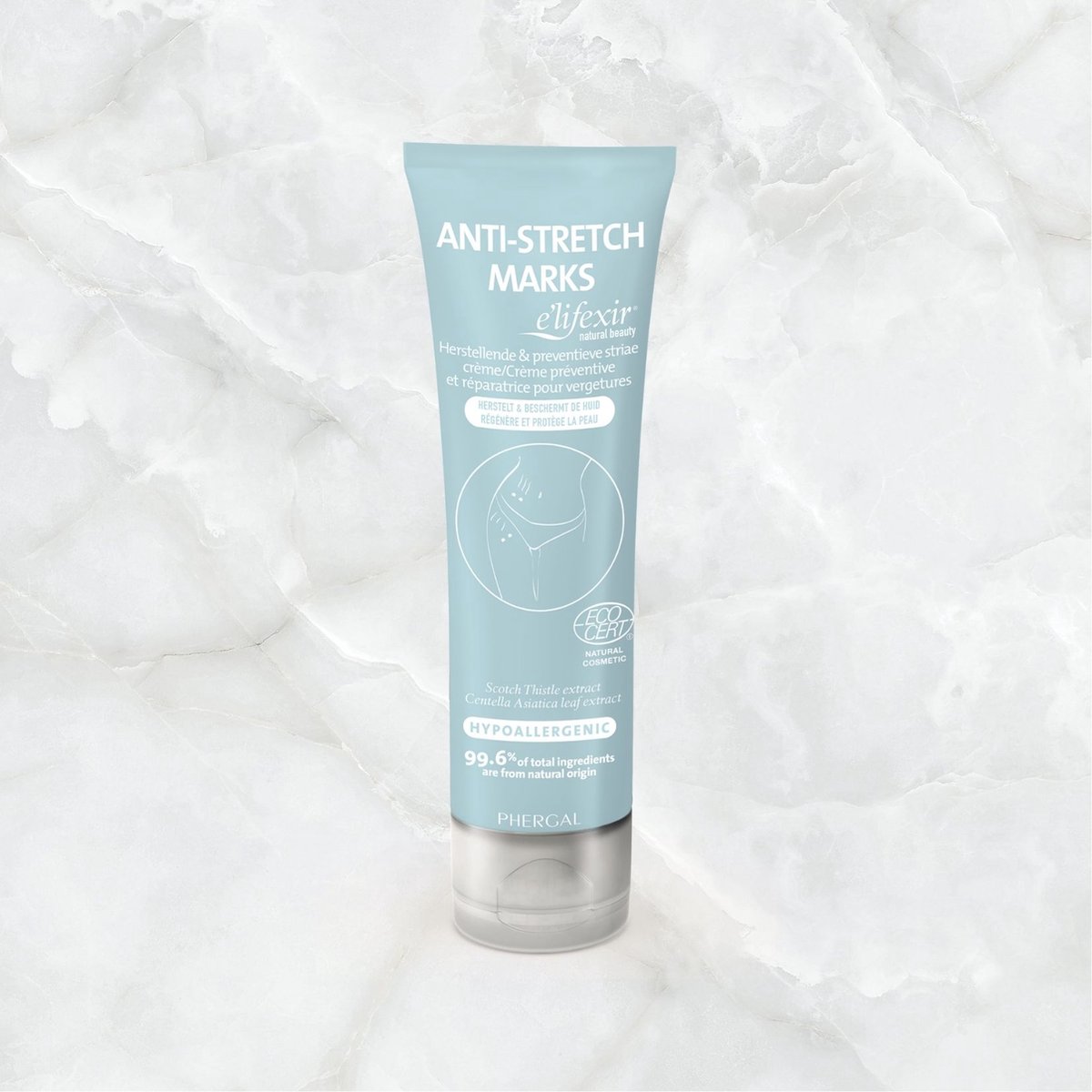 Goedkoopste Anti-Stretch Marks - e'lifexir Natural Beauty - 150ml - Body Toning Crème - Vegan - Microplastic FREE