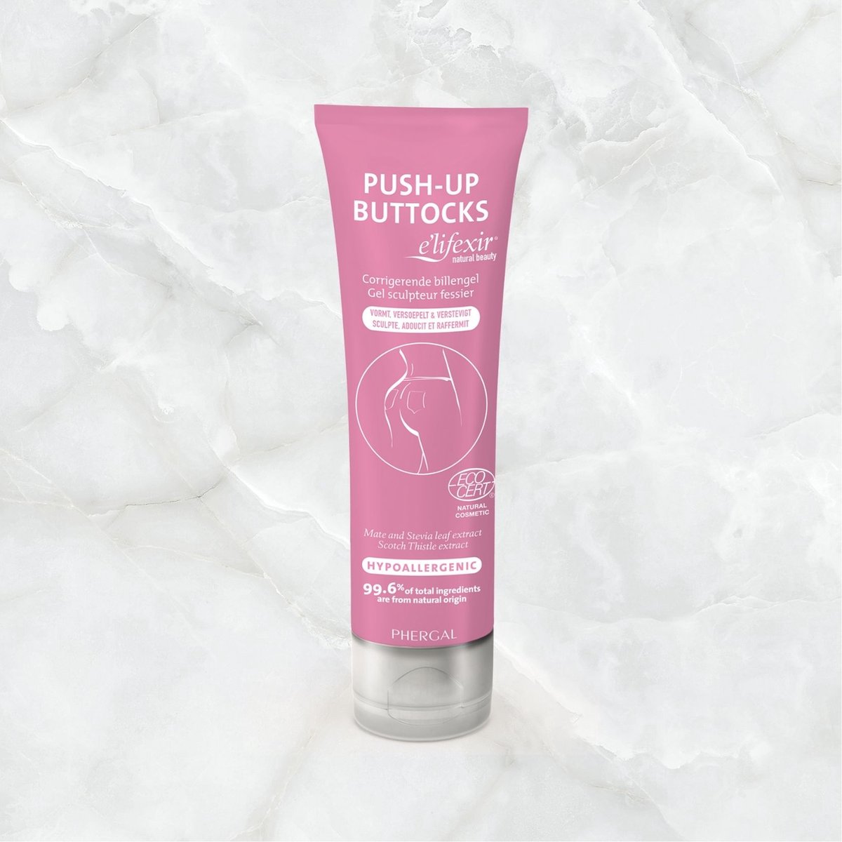 Goedkoopste Push-Up Buttocks - e'lifexir Natural Beauty - 150ml - Body Toning Gel - Vegan - Microplastic FREE